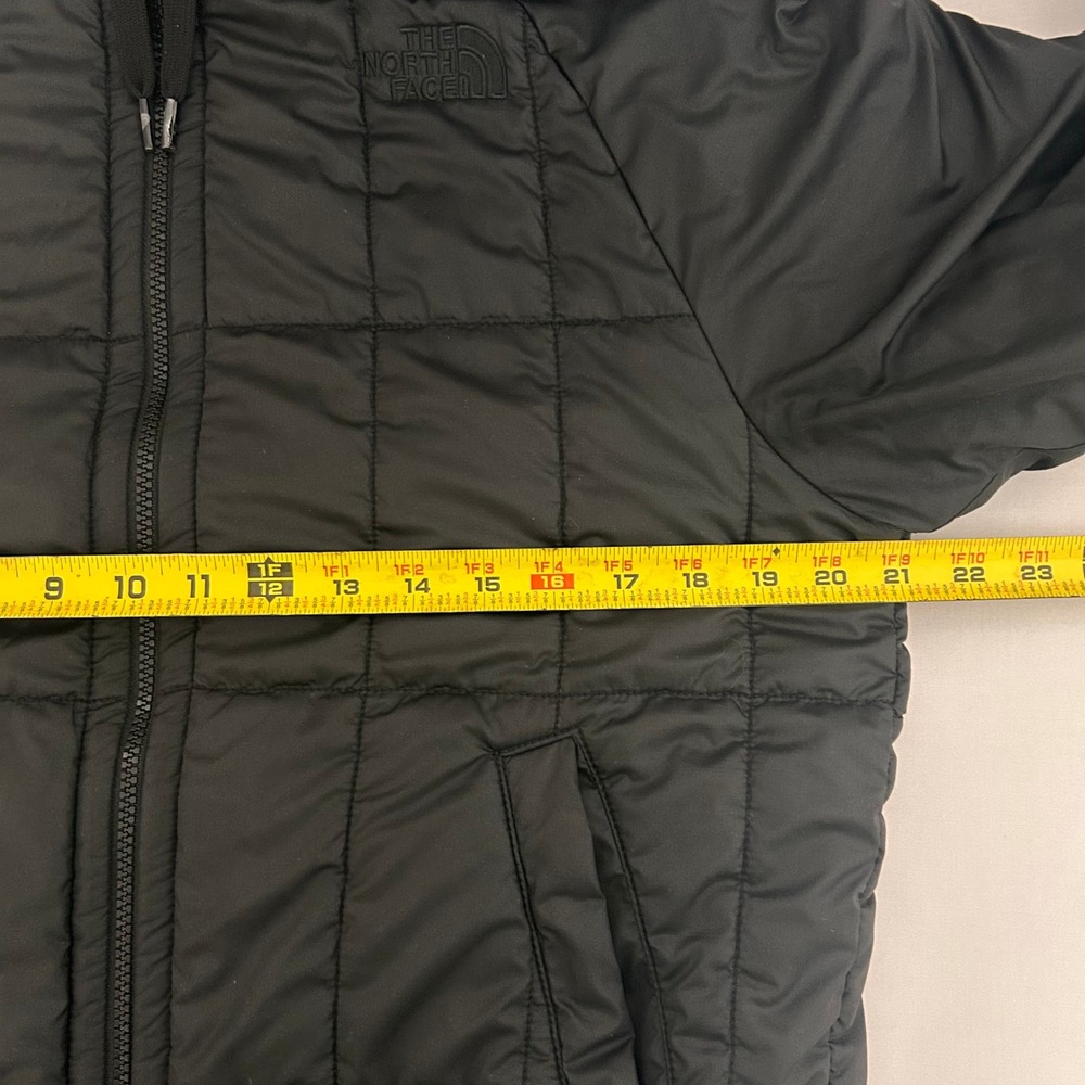 North Face Jacket Mens Small Black White Reversible Puffer Camo Hoodie Full Zip - Picture 10 of 12